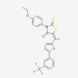 (5E)-3-(4-Ethoxyphenyl)-2-thioxo-5-({5-[3-(trifluoromethyl)phenyl]-2-furyl}methylene)-1,3-thiazolidin-4-one