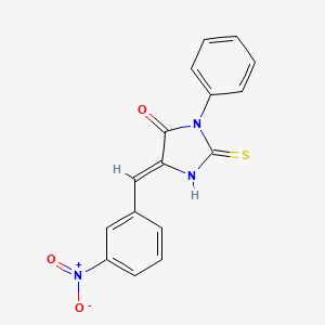 5-((3-Nitrophenyl)methylene)-3-phenyl-2-thioxo-4-imidazolidinone