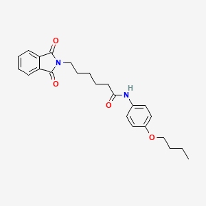 molecular formula C24H28N2O4 B11684430 N-(4-butoxyphenyl)-6-(1,3-dioxo-2,3-dihydro-1H-isoindol-2-yl)hexanamide 