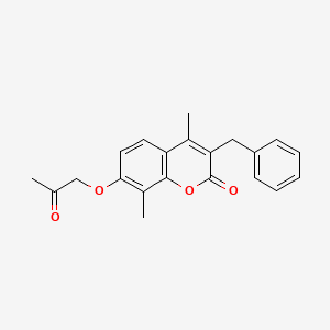 3-benzyl-4,8-dimethyl-7-(2-oxopropoxy)-2H-chromen-2-one