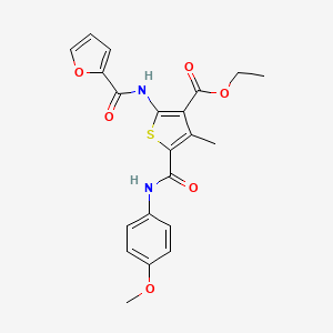 Ethyl 2-(furan-2-amido)-5-[(4-methoxyphenyl)carbamoyl]-4-methylthiophene-3-carboxylate