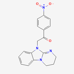 2-[3,4-Dihydropyrimido[1,2-A][1,3]benzimidazol-10(2H)-YL]-1-(4-nitrophenyl)-1-ethanone