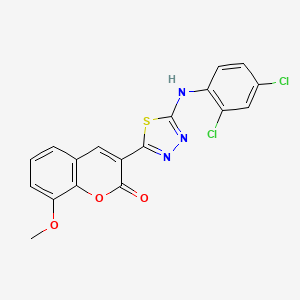 3-{5-[(2,4-dichlorophenyl)amino]-1,3,4-thiadiazol-2-yl}-8-methoxy-2H-chromen-2-one