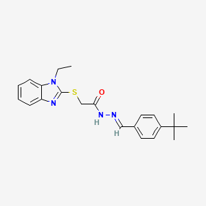 N'-[(E)-(4-tert-butylphenyl)methylidene]-2-[(1-ethyl-1H-benzimidazol-2-yl)sulfanyl]acetohydrazide