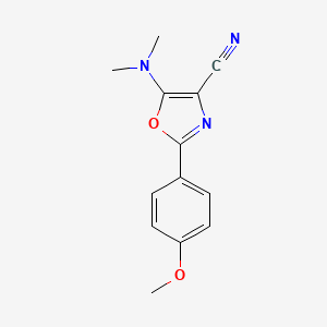 molecular formula C13H13N3O2 B11684498 5-(Dimethylamino)-2-(4-methoxyphenyl)-1,3-oxazole-4-carbonitrile 