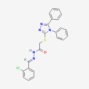 N'-[(E)-(2-chlorophenyl)methylidene]-2-[(4,5-diphenyl-4H-1,2,4-triazol-3-yl)sulfanyl]acetohydrazide