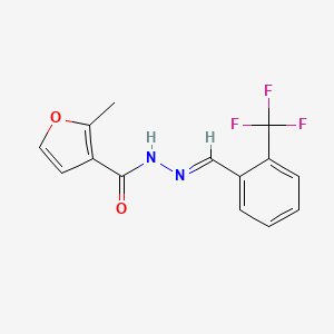 molecular formula C14H11F3N2O2 B11684513 2-Methyl-N'-[(E)-[2-(trifluoromethyl)phenyl]methylidene]furan-3-carbohydrazide 