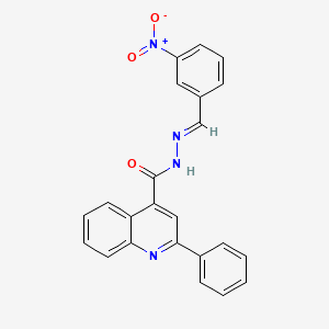 molecular formula C23H16N4O3 B11684536 N'-[(E)-(3-nitrophenyl)methylidene]-2-phenyl-4-quinolinecarbohydrazide 