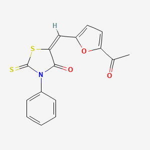 (5E)-5-[(5-acetylfuran-2-yl)methylidene]-3-phenyl-2-sulfanylidene-1,3-thiazolidin-4-one