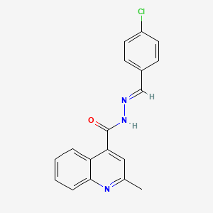 N'-[(E)-(4-chlorophenyl)methylidene]-2-methylquinoline-4-carbohydrazide