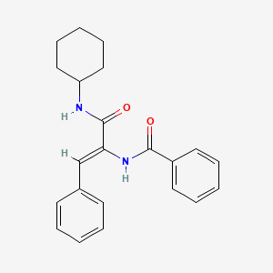 (E)-N-(1-((Cyclohexylamino)carbonyl)-2-phenylethenyl)benzamide