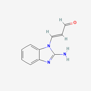 B1168466 3-(2-Amino-1H-benzo[d]imidazol-1-yl)acrylaldehyde CAS No. 107113-21-3
