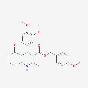 4-Methoxybenzyl 4-(3,4-dimethoxyphenyl)-2-methyl-5-oxo-1,4,5,6,7,8-hexahydroquinoline-3-carboxylate