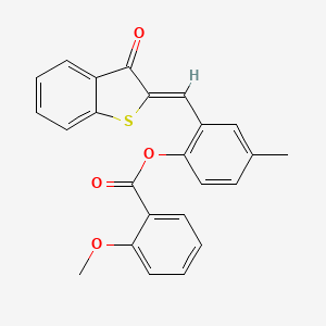 4-methyl-2-[(Z)-(3-oxo-1-benzothiophen-2(3H)-ylidene)methyl]phenyl 2-methoxybenzoate