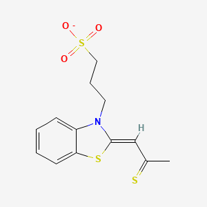 3-[(2Z)-2-(2-thioxopropylidene)-1,3-benzothiazol-3(2H)-yl]propane-1-sulfonate