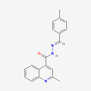 molecular formula C19H17N3O B11684776 2-methyl-N'-[(E)-(4-methylphenyl)methylidene]quinoline-4-carbohydrazide 