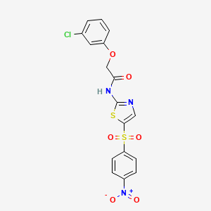 molecular formula C17H12ClN3O6S2 B11684826 2-(3-chlorophenoxy)-N-{5-[(4-nitrophenyl)sulfonyl]-1,3-thiazol-2-yl}acetamide CAS No. 301694-52-0