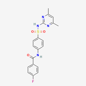 N-{4-[(4,6-dimethylpyrimidin-2-yl)sulfamoyl]phenyl}-4-fluorobenzamide