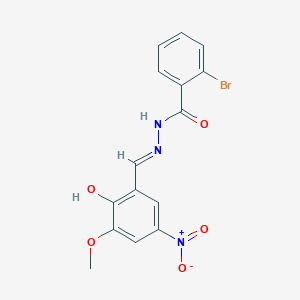 2-bromo-N'-[(E)-(2-hydroxy-3-methoxy-5-nitrophenyl)methylidene]benzohydrazide