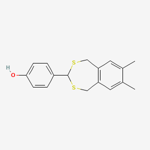 molecular formula C17H18OS2 B11684865 4-(7,8-Dimethyl-1,5-dihydro-2,4-benzodithiepin-3-yl)phenol 