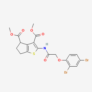 dimethyl 2-{[(2,4-dibromophenoxy)acetyl]amino}-5,6-dihydro-4H-cyclopenta[b]thiophene-3,4-dicarboxylate