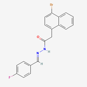 molecular formula C19H14BrFN2O B11684922 2-(4-bromonaphthalen-1-yl)-N'-[(E)-(4-fluorophenyl)methylidene]acetohydrazide 