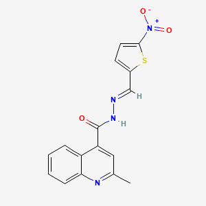 2-methyl-N'-[(E)-(5-nitrothiophen-2-yl)methylidene]quinoline-4-carbohydrazide