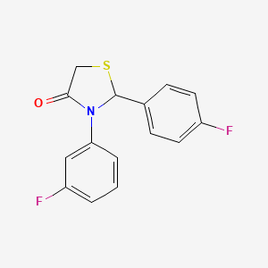 3-(3-Fluorophenyl)-2-(4-fluorophenyl)-1,3-thiazolidin-4-one