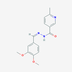 N'-[(Z)-(3,4-dimethoxyphenyl)methylidene]-6-methylpyridine-3-carbohydrazide