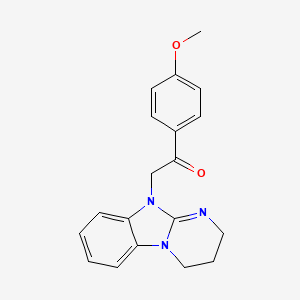 molecular formula C19H19N3O2 B11684929 2-(3,4-dihydropyrimido[1,2-a]benzimidazol-10(2H)-yl)-1-(4-methoxyphenyl)ethanone 