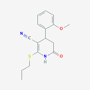 4-(2-Methoxyphenyl)-6-oxo-2-(propylsulfanyl)-1,4,5,6-tetrahydropyridine-3-carbonitrile