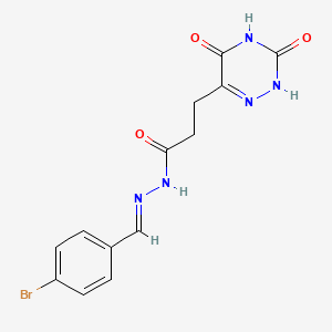 N'-[(E)-(4-bromophenyl)methylidene]-3-(3,5-dioxo-2,3,4,5-tetrahydro-1,2,4-triazin-6-yl)propanehydrazide