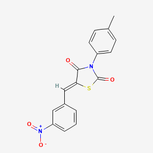 molecular formula C17H12N2O4S B11685008 (5Z)-3-(4-methylphenyl)-5-(3-nitrobenzylidene)-1,3-thiazolidine-2,4-dione 