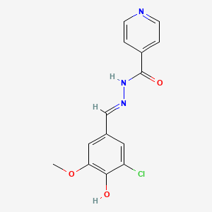 molecular formula C14H12ClN3O3 B11685021 N'-[(E)-(3-chloro-4-hydroxy-5-methoxyphenyl)methylidene]pyridine-4-carbohydrazide 