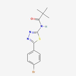 N-[5-(4-bromophenyl)-1,3,4-thiadiazol-2-yl]-2,2-dimethylpropanamide