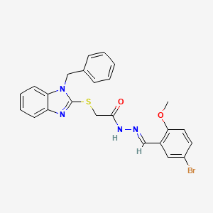 2-[(1-benzyl-1H-benzimidazol-2-yl)sulfanyl]-N'-[(E)-(5-bromo-2-methoxyphenyl)methylidene]acetohydrazide