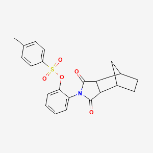 molecular formula C22H21NO5S B11685047 2-(1,3-dioxooctahydro-2H-4,7-methanoisoindol-2-yl)phenyl 4-methylbenzenesulfonate 