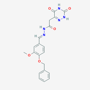 N'-{(E)-[4-(benzyloxy)-3-methoxyphenyl]methylidene}-2-(3,5-dioxo-2,3,4,5-tetrahydro-1,2,4-triazin-6-yl)acetohydrazide