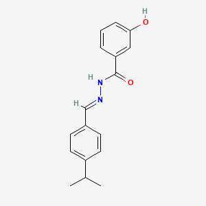 3-Hydroxy-N'-[(E)-[4-(propan-2-YL)phenyl]methylidene]benzohydrazide