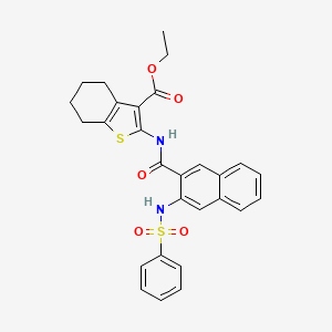 Ethyl 2-[({3-[(phenylsulfonyl)amino]naphthalen-2-yl}carbonyl)amino]-4,5,6,7-tetrahydro-1-benzothiophene-3-carboxylate