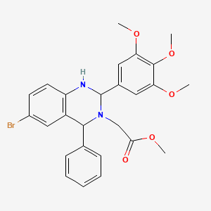 methyl [6-bromo-4-phenyl-2-(3,4,5-trimethoxyphenyl)-1,4-dihydroquinazolin-3(2H)-yl]acetate