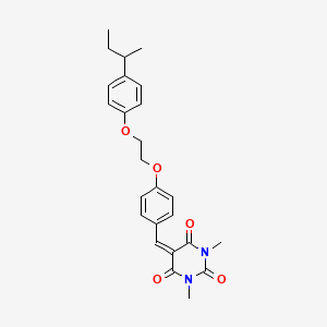 5-(4-{2-[4-(butan-2-yl)phenoxy]ethoxy}benzylidene)-1,3-dimethylpyrimidine-2,4,6(1H,3H,5H)-trione