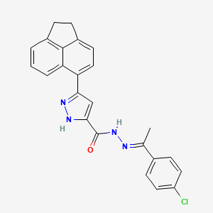 N'-[(E)-1-(4-chlorophenyl)ethylidene]-3-(1,2-dihydro-5-acenaphthylenyl)-1H-pyrazole-5-carbohydrazide