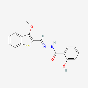 2-hydroxy-N'-[(E)-(3-methoxy-1-benzothiophen-2-yl)methylidene]benzohydrazide