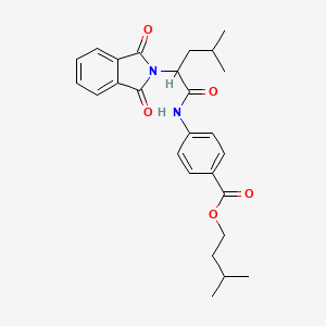 3-methylbutyl 4-{[2-(1,3-dioxo-1,3-dihydro-2H-isoindol-2-yl)-4-methylpentanoyl]amino}benzoate