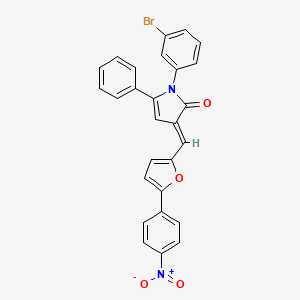 (3E)-1-(3-bromophenyl)-3-{[5-(4-nitrophenyl)furan-2-yl]methylidene}-5-phenyl-1,3-dihydro-2H-pyrrol-2-one