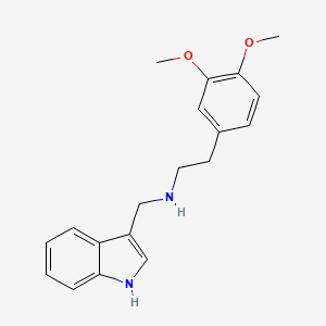 molecular formula C19H22N2O2 B11685230 2-(3,4-dimethoxyphenyl)-N-(1H-indol-3-ylmethyl)ethanamine 