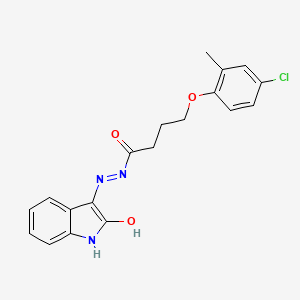 4-(4-chloro-2-methylphenoxy)-N-[(2-oxo(1H-benzo[d]azolin-3-ylidene))azamethyl] butanamide