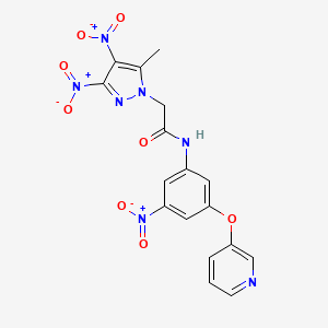 2-(5-methyl-3,4-dinitro-1H-pyrazol-1-yl)-N-[3-nitro-5-(pyridin-3-yloxy)phenyl]acetamide