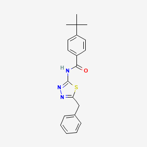 molecular formula C20H21N3OS B11685271 N-(5-benzyl-1,3,4-thiadiazol-2-yl)-4-tert-butylbenzamide 